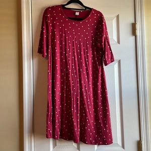 NWT Polka Dot Old Navy Swing Dress Medium Red White